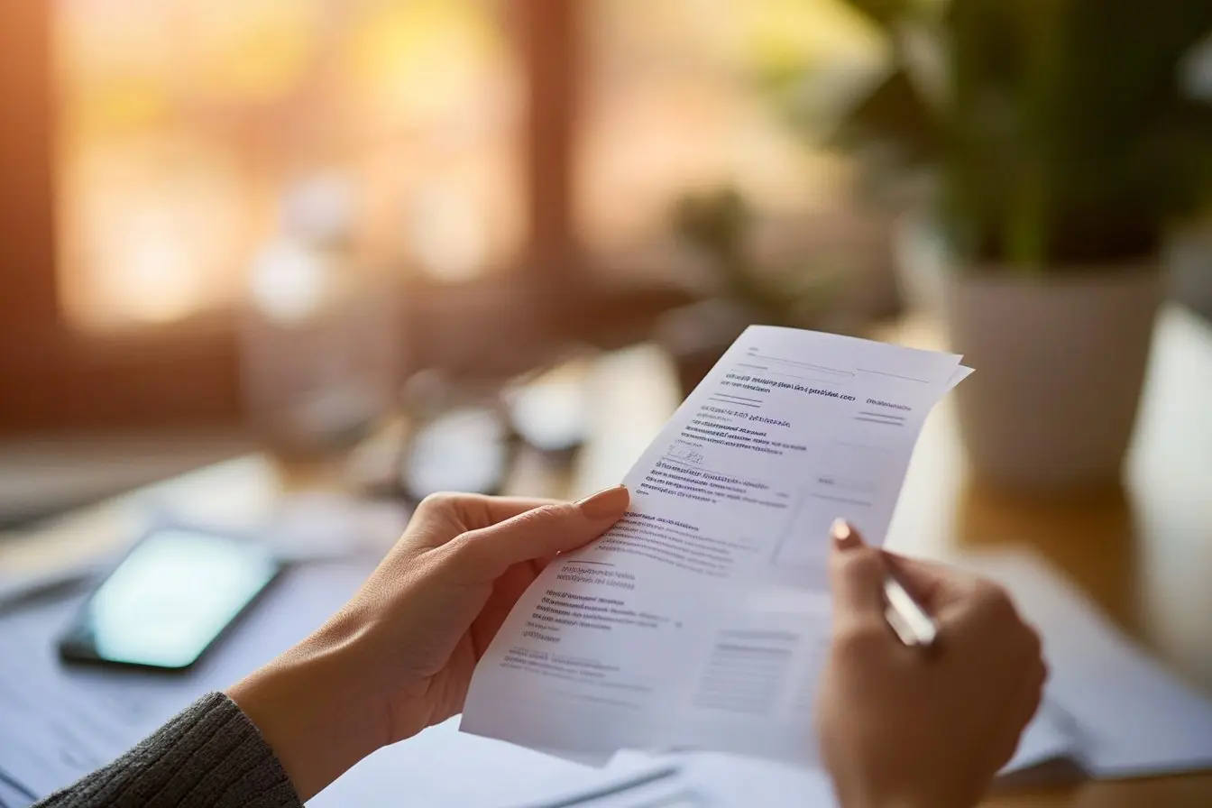 Bank transfer and receipt